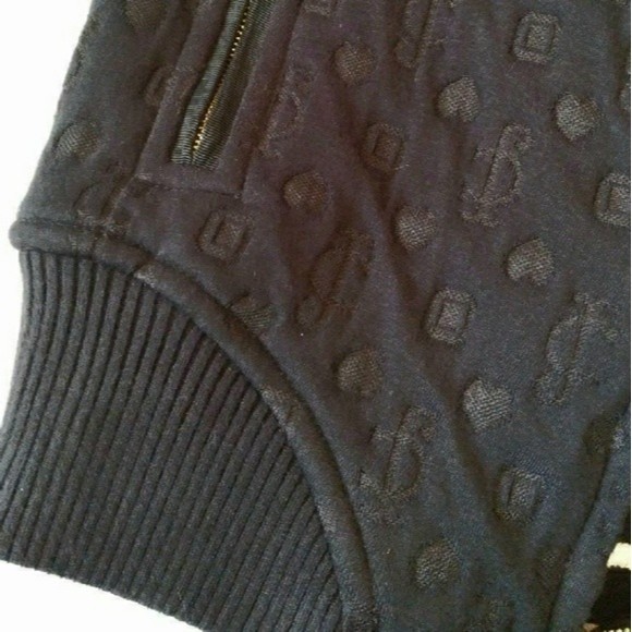 JUICY COUTURE BOMBER JACKET BLACK MEDIUM WOMENS MEDIUM NWOT - Picture 7 of 8